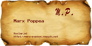 Marx Poppea névjegykártya